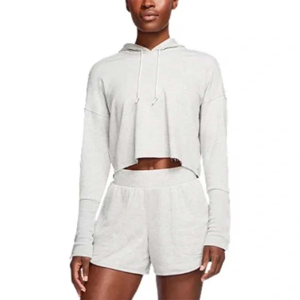 Nike Women's Yoga‎ Luxe Crop Hoodie Size M Gray